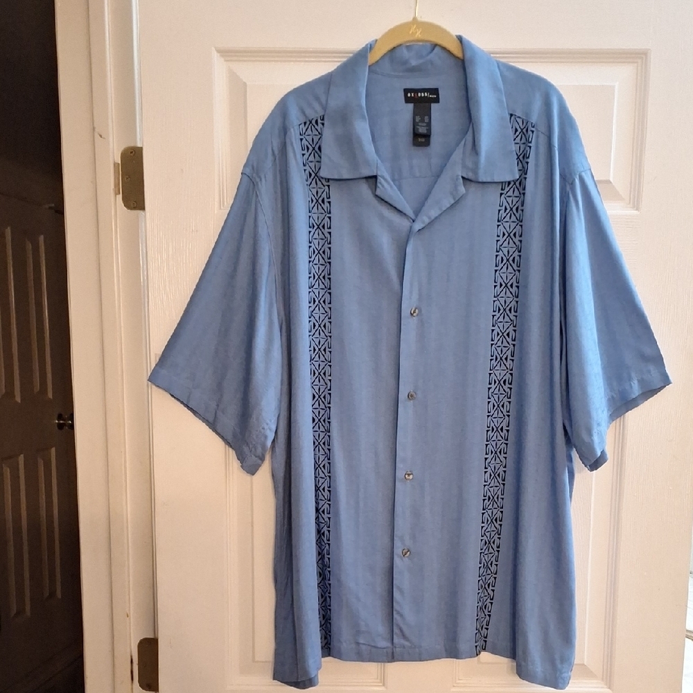 Axcess Blue Casual Button Down Shirt